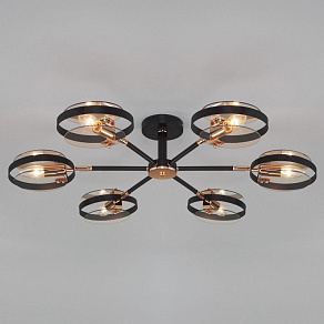 Люстра на штанге Eurosvet Gallo 70121/6 черный