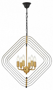 Подвесная люстра LUMINA DECO Crulia LDP 8005-6 BK+MD