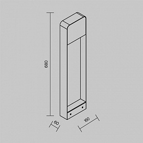 Наземный высокий светильник Maytoni Porte O481FL-L7B3K
