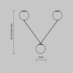 Подвесной светильник Maytoni Twins MOD427PL-L30B3K