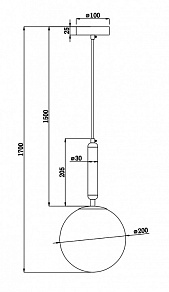 Подвесной светильник Freya Zelda FR5125PL-01BS