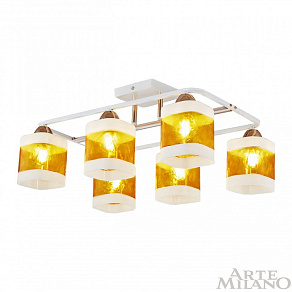 Потолочная люстра Arte Milano AMALFI-322008 322008/6 WH+FG