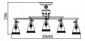 Люстра на штанге Maytoni Spot 1 ECO001-06-R