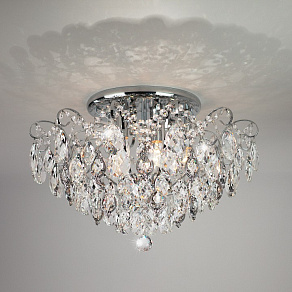 Потолочная люстра Eurosvet Crystal 10081/6 хром/прозрачный хрусталь Strotskis