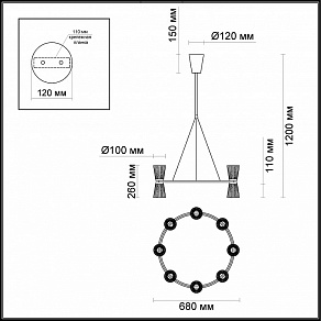 Подвесной светильник Odeon Light Grana 4013/81L