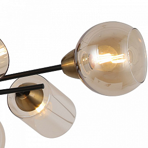Люстра на штанге ILLUMICO  IL8243-6COU-79 BK GD