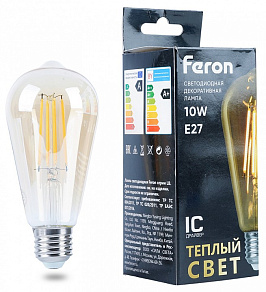 Лампа светодиодная Feron  E27 10Вт 2700K 52165