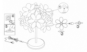 Настольная лампа декоративная Globo Juliana 5132-1T