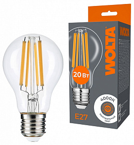 Лампа светодиодная Wolta  E27 20Вт 4000K WF-A60-20W4KE27