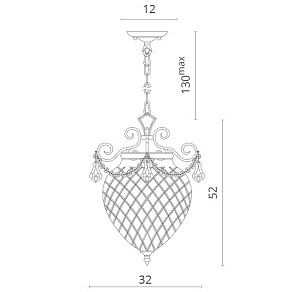 Подвесной светильник Divinare Reggia 1150/02 SP-3