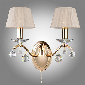 Бра Eurosvet Эстель 10058/2 золото/прозрачный хрусталь Strotskis