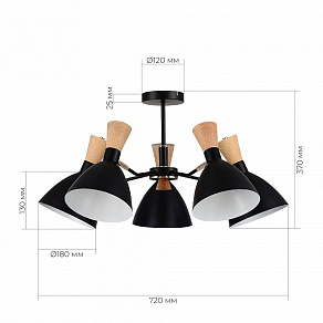 Люстра на штанге EVOLUCE VISTA SLE1256-402-05