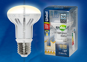 Лампа светодиодная Uniel ALM01WH E27 11Вт 3000K 08399