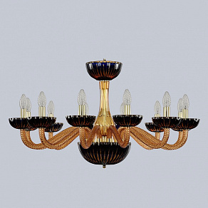 Подвесная люстра Bohemia Ivele Crystal Ivele Crystal 2 1309/12/300 G Am/Amber-Blue/H-1K