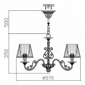Подвесная люстра Maytoni Sunrise ARM290-05-G