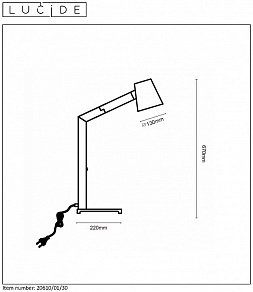 Настольная лампа декоративная Lucide Mizuko 20610/01/30