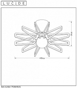 Накладной светильник Lucide Zidane 77184/45/31