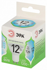 Лампа светодиодная Эра Green Line GU10 12Вт 4000K LED MR16-12W-840-GU10 GL