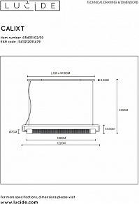Подвесной светильник Lucide Calixt 05433/02/30