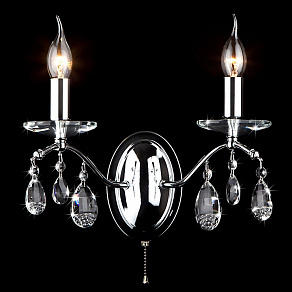 Бра Eurosvet Симфония 10059/2 хром/прозрачный хрусталь Strotskis
