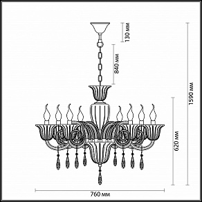 Подвесная люстра Odeon Light Ninfea 3950/8