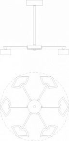 Люстра на штанге Moderli Hight V1140-6CL