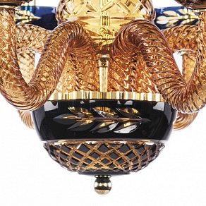 Подвесная люстра Bohemia Ivele Crystal Ivele Crystal 1 1308/8/195 G Am/Amber-Blue/H-1J