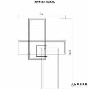 Потолочная люстра iLedex Grace 231/3-60W-3000K GL