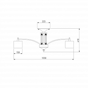 Люстра на штанге Eurosvet Adagio 60080/9 сатин-никель