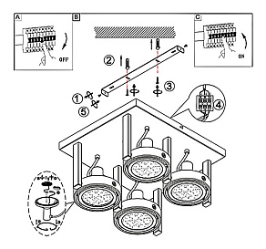 Светильник на штанге Globo Baroni 56946-4