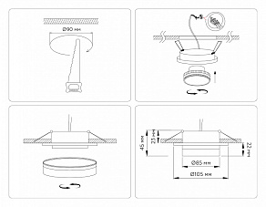 Встраиваемый светильник Ambrella Light TN TN6708