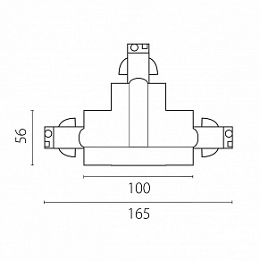 Токопровод T-образный правый Lightstar Quattro 503136-RPSR