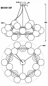 Подвесная люстра MyFar Aerton MR1949-20P
