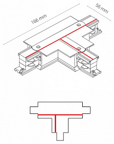 Соединитель T-образный для треков Nowodvorski Ctls Power 8246