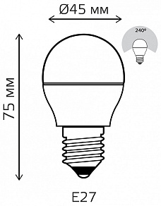 Лампа светодиодная Gauss Basic E27 7.5Вт 3000K 1053218
