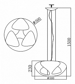 Подвесная люстра Maytoni Orion MOD205-03-W
