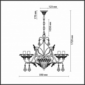 Подвесная люстра Odeon Light Nomena 2881/5
