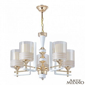 Подвесная люстра Arte Milano Florentia-6087 306087/5 Wh/Gd