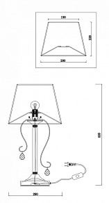 Настольная лампа декоративная Freya Simone FR2020-TL-01-BZ