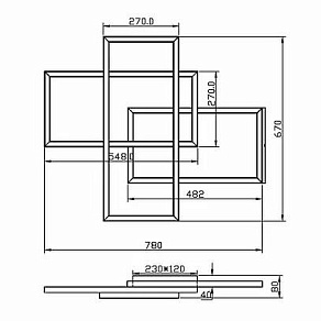 Потолочная люстра Maytoni Line MOD016CL-L80BK