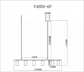 Светильник на штанге Moderli Kristina V4050-6P