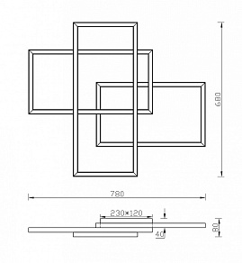 Накладной светильник Maytoni Line MOD015CL-L80B