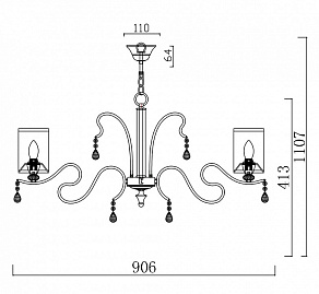 Подвесная люстра Freya Faust FR2300-PL-08-BZ