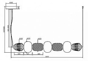 Подвесной светильник Maytoni Pattern MOD267PL-L42G3K