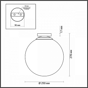 Накладной светильник Odeon Light Bosco 4249/1C