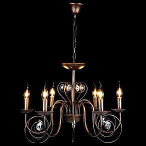 Подвесная люстра Eurosvet Tomas 60018/6 черный с золотом