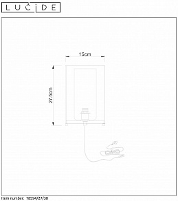 Настольная лампа декоративная Lucide 50105 78594/27/30
