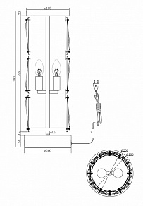 Настольная лампа декоративная Maytoni Puntes MOD043TL-02CH