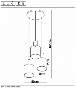 Подвесной светильник Lucide Toledo 74405/13/62