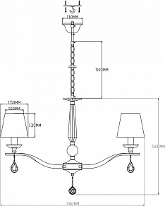 Подвесная люстра Moderli Aerton V2532-8P